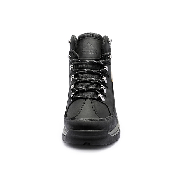 Men's Waterproof Leather Hiking Boots - BLACK - 3